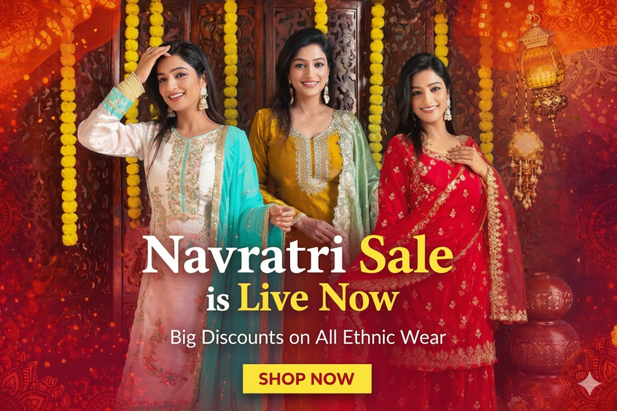 Buy new kurtis and sarees in this Navratri sale
